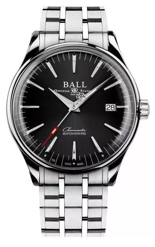 Часовник Мъжки Ball Trainmaster Manufacture 80 Hours Automatic Chronometer NM3280D-S1CJ-BK