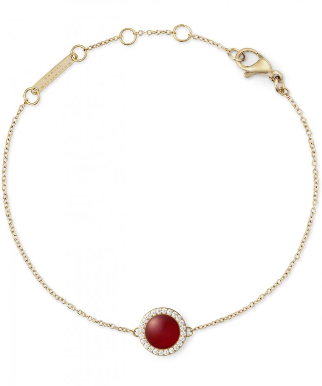 Гривна Daniel Wellington Audrey Red Agathe Gold DW00401422