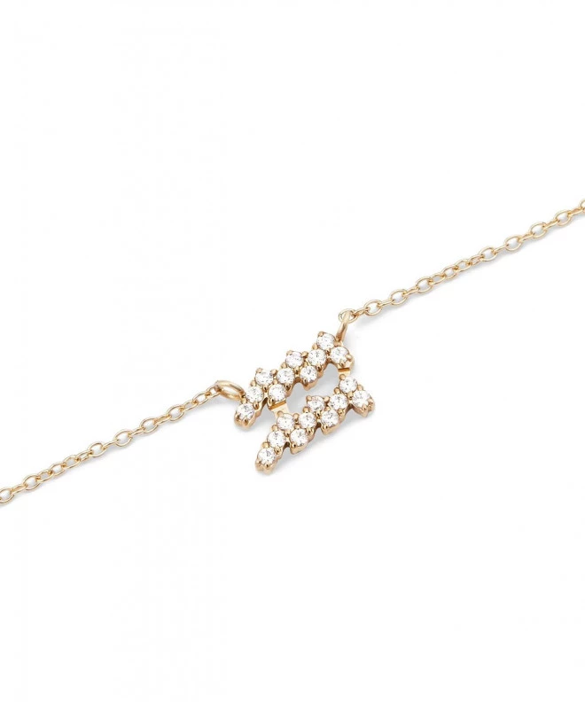 Колие Daniel Wellington Crystal Zodiac Chain Gold Aquarius DW00400929