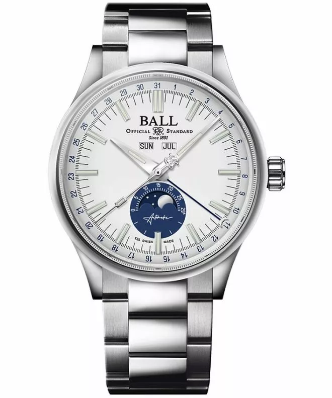 Часовник Мъжки Ball Engineer II Moon Calendar Limited Edition NM3016C-S1J-WH