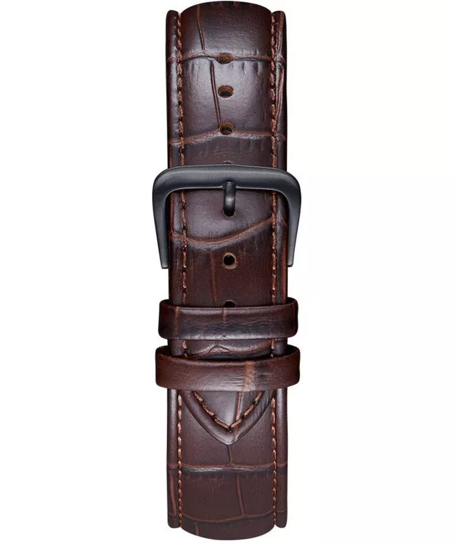 Каишка Meller Crocodile Brown Black 20 mm NST-1.2BROWN