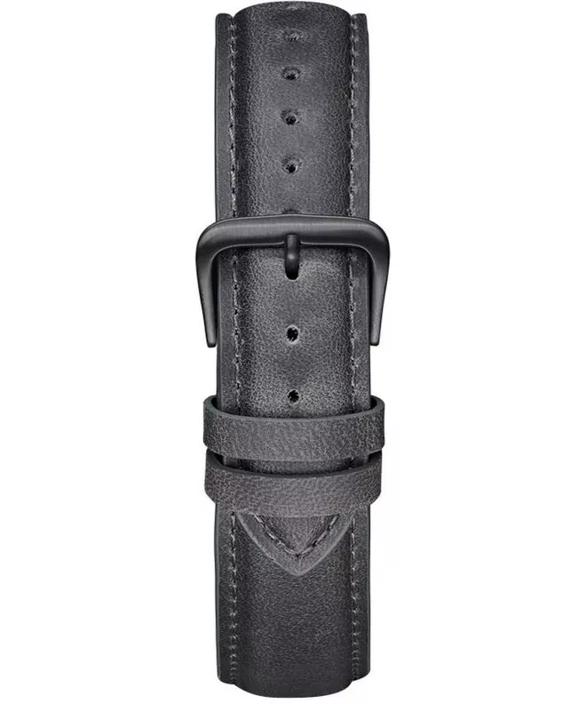 Каишка Meller Grey Black Leather 20 mm NST-1GREY