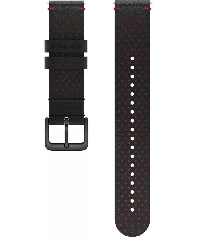Каишка Polar Perforated Leather Black-Red M/L 725882061320