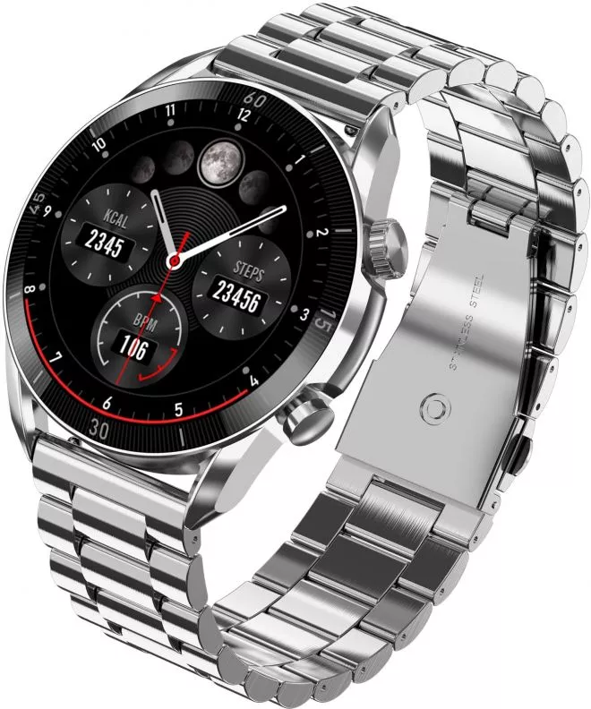 Смартчасовник Мъжки Garett V10 Silver Steel 5904238485606