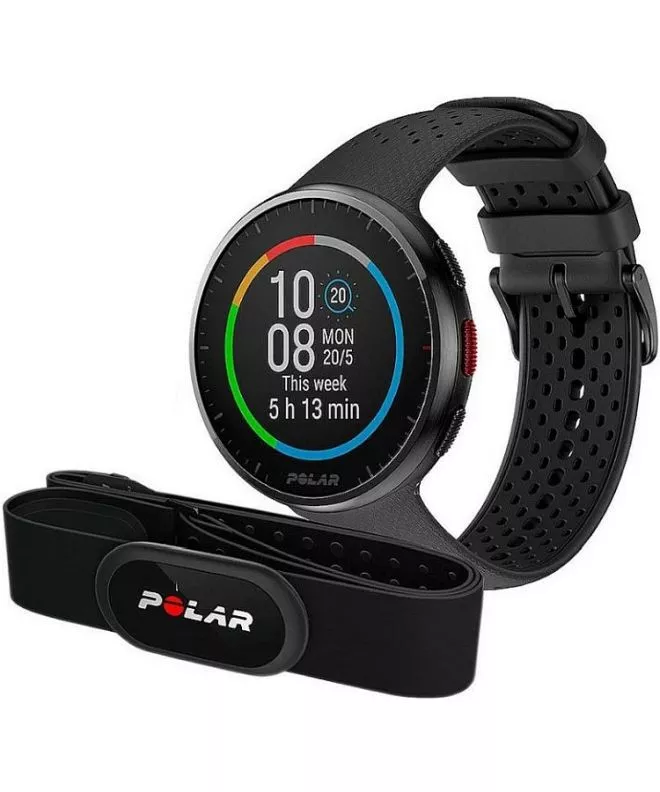 Спортен Часовник Унисекс Polar Pacer Pro Carbon Grey SET 725882063980