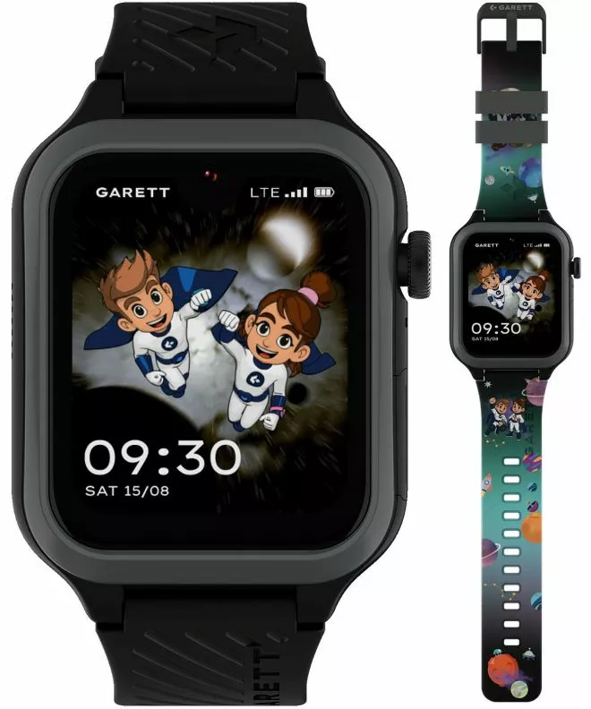 Смартчасовник Детски Garett Kids Essa AI 4G Черно SET 5904238487266