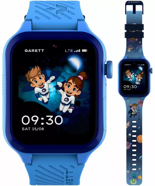 Смартчасовник Детски Garett Kids Essa AI 4G Синьо SET 5904238487273