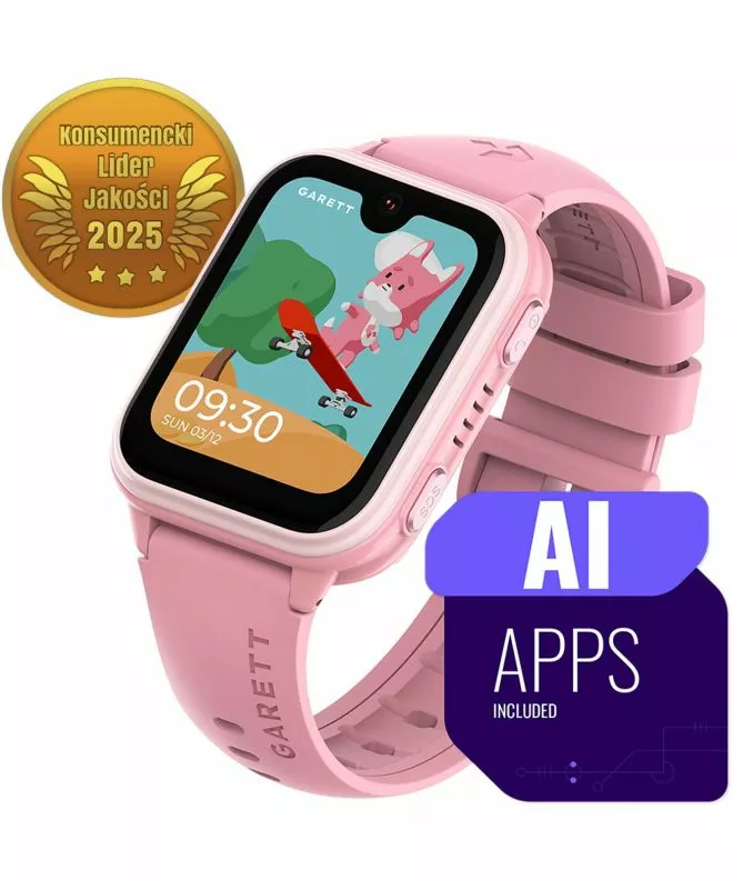 Смартчасовник Детски Garett Kids Vibe AI 4G Розов 5904238487419