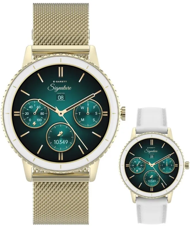 Смартчасовник Дамски Garett Signature Grace Gold Mesh SET 5904238485057