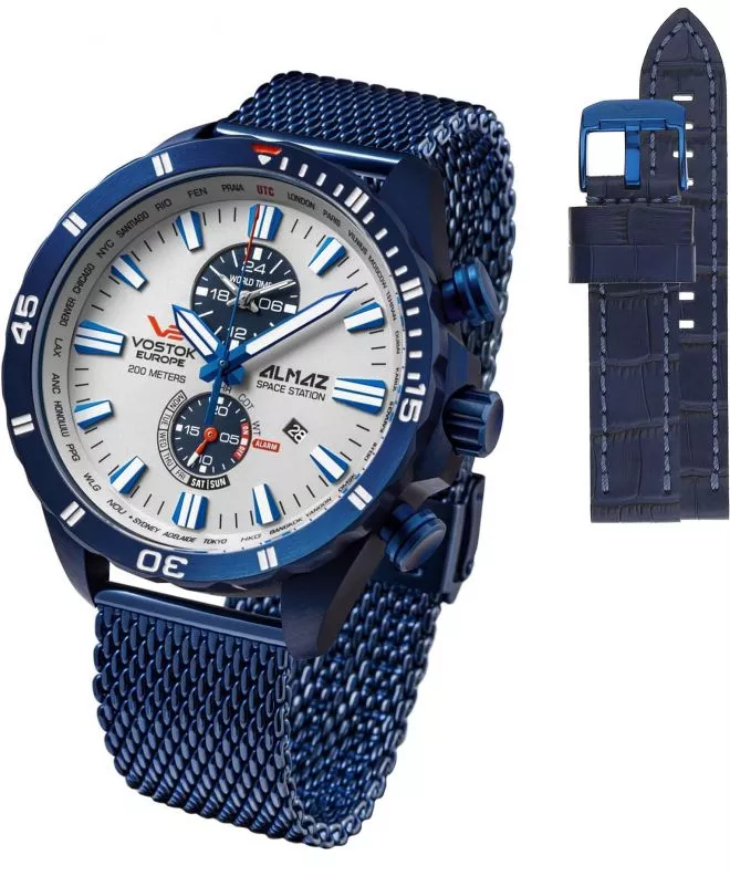 Часовник Мъжки Vostok Europe Almaz Space Station Limited Edition + каишка Vostok YM8J-320D657-38093