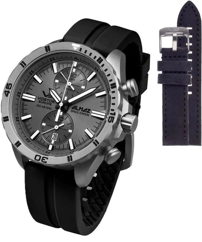 Часовник Мъжки Vostok Europe Almaz Space Station Grand Titanium + каишка Vostok 6S11-320H264-7402