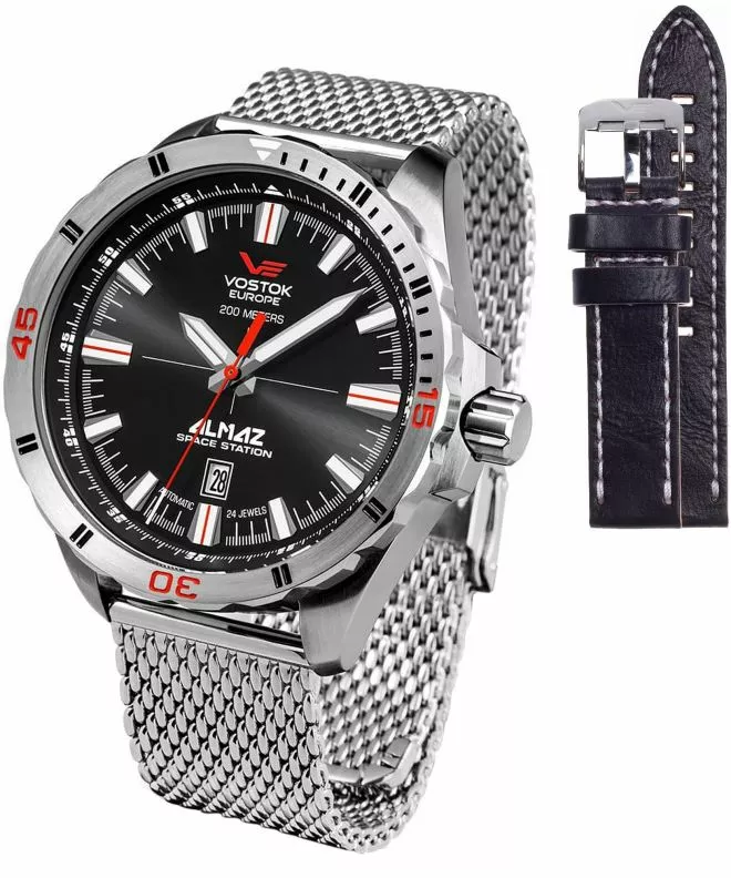 Часовник Мъжки Vostok Europe Almaz Space Station Automatic Limited Edition + каишка Vostok NH35A-320A258-4432