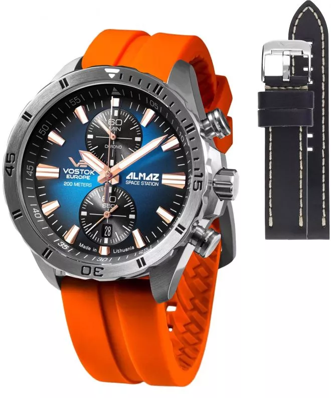 Часовник Мъжки Vostok Europe Almaz Chrono Limited Edition + каишка Vostok 6S11-320A675-2957