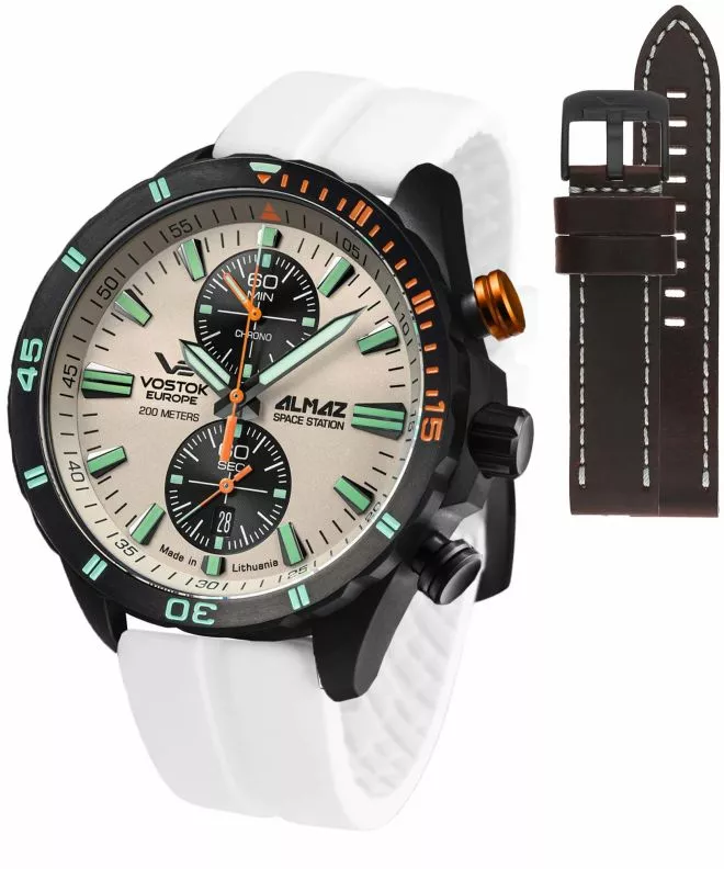 Часовник Мъжки Vostok Europe Almaz Chrono Limited Edition + каишки Vostok 6S11-320C677-47125
