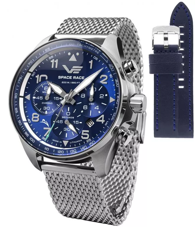 Часовник Мъжки Vostok Europe Space Race Chrono Limited Edition + каишка Vostok 6S20-325A742-04432