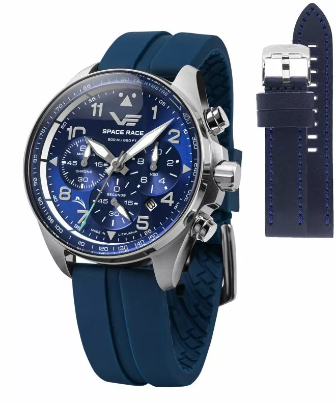 Часовник Мъжки Vostok Europe Space Race Chrono Limited Edition + каишка Vostok 6S20-325A742-47132