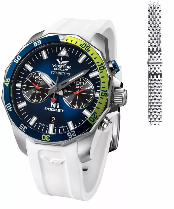 Часовник Мъжки Vostok Europe Rocket N-1 Chrono Limited Edition + каишки Vostok 6S21-225A708B-53874