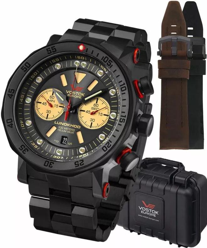 Часовник Мъжки Vostok Europe Lunokhod-2 Chrono Limited Edition + 2 каишки Vostok 6S21-620C629-38345