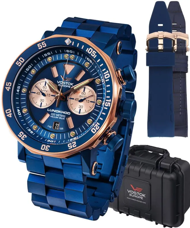 Часовник Мъжки Vostok Europe Lunokhod-2 Chrono Limited Edition + 2 каишки Vostok 6S21-620E631-38352
