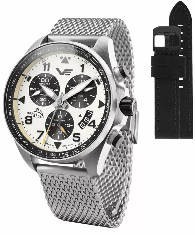 Часовник Мъжки Vostok Europe Space Race Chrono Limited Edition + каишка Vostok 6S30-325A743-03701