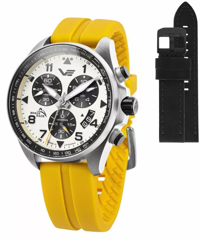 Часовник Мъжки Vostok Europe Space Race Chrono Limited Edition + каишка Vostok 6S30-325A743-45343