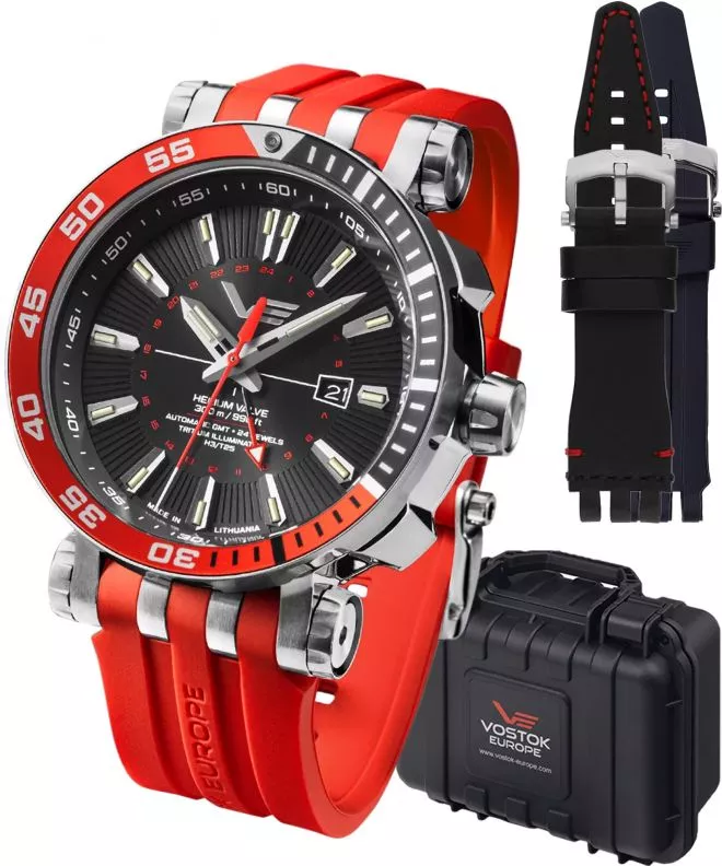 Часовник Мъжки Vostok Europe Energia GMT Limited Edition + 2 каишки Vostok NH34-575A717-46357