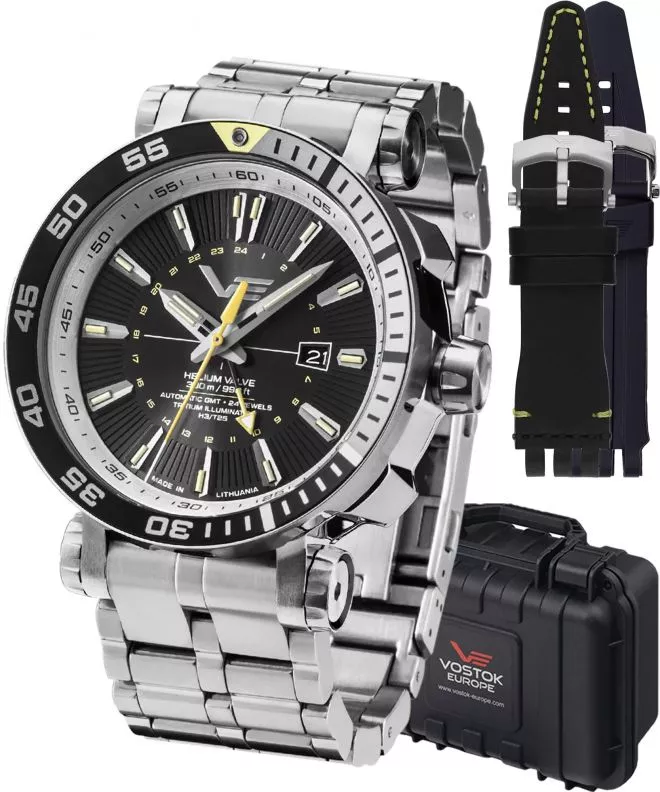 Часовник Мъжки Vostok Europe Energia GMT Limited Edition + 2 каишки Vostok NH34-575A718-31995