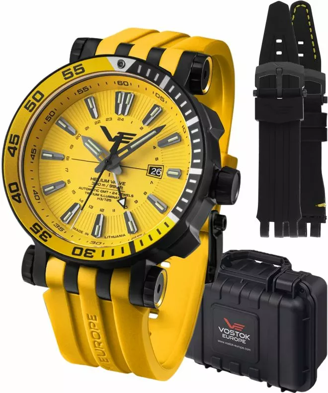 Часовник Мъжки Vostok Europe Energia GMT Limited Edition + 2 каишки Vostok NH34-575C719-54499