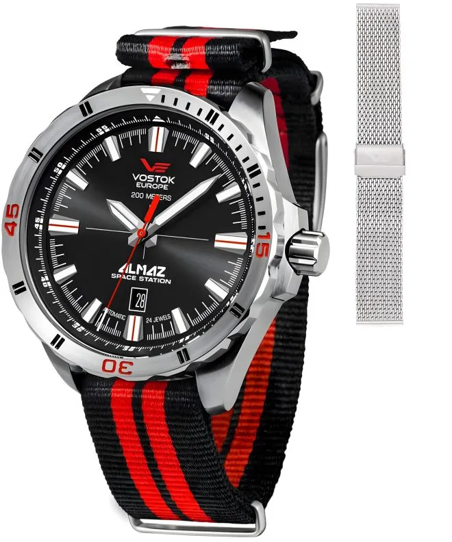 Часовник Мъжки Vostok Europe Almaz Space Station Automatic + каишка Vostok NH35A-320A258B-6894