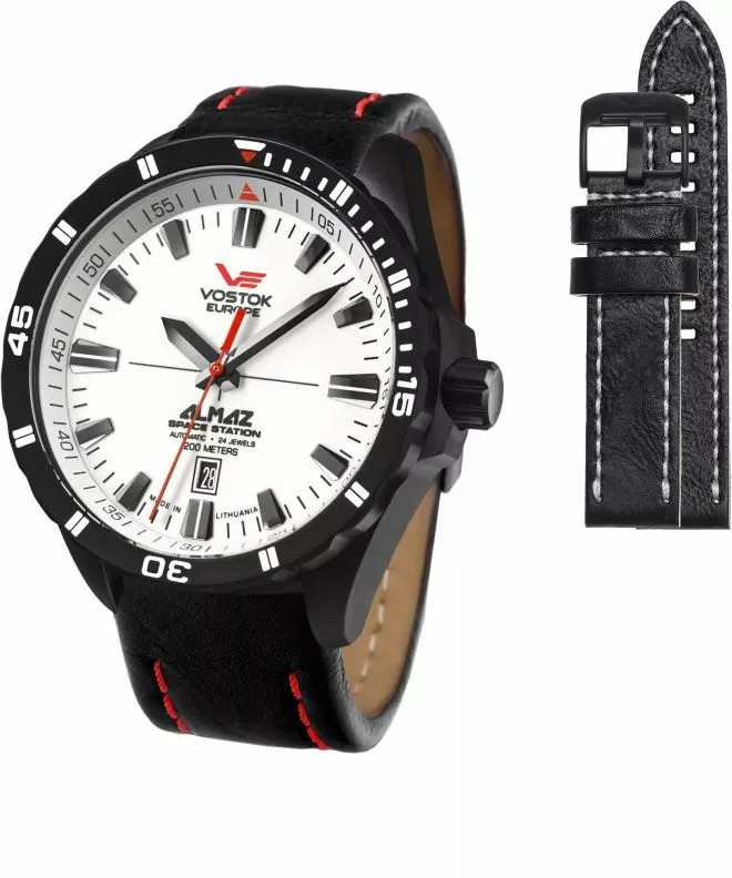 Часовник Мъжки Vostok Europe Almaz Space Station Limited Edition + каишка Vostok NH35A-320C680-2971