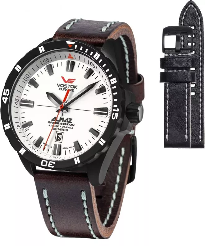 Часовник Мъжки Vostok Europe Almaz Space Station Limited Edition + каишка Vostok NH35A-320C680-54529