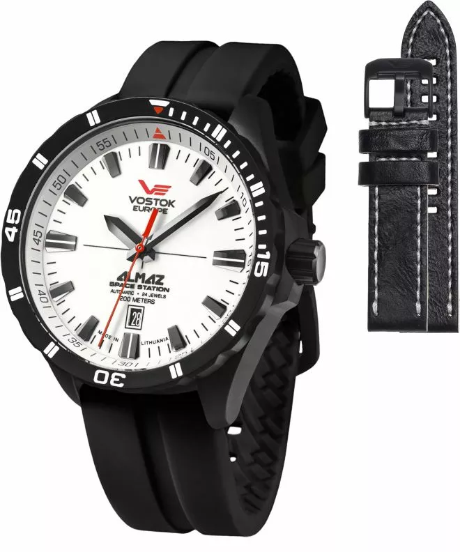 Часовник Мъжки Vostok Europe Almaz Space Station Limited Edition + каишка Vostok NH35A-320C680-7402