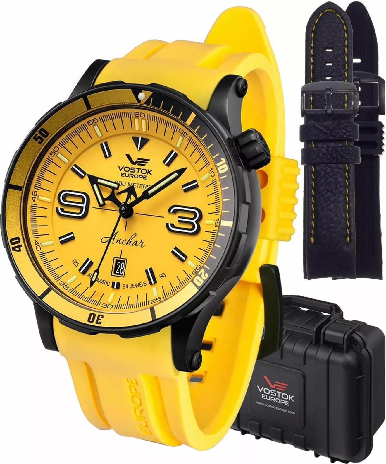 Часовник Мъжки Vostok Europe Anchar Chrono Limited Edition + 2 каишки Vostok NH35A-510C530-3015