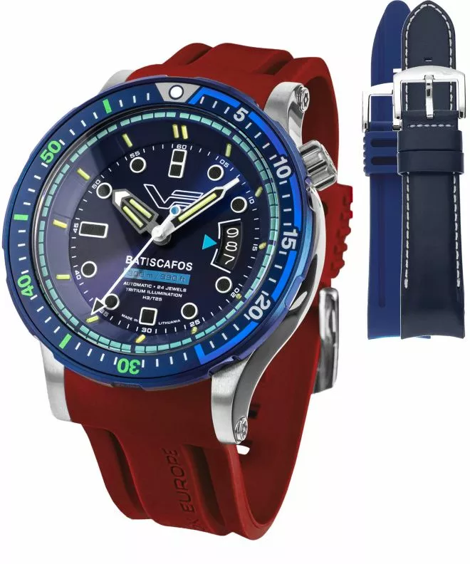 Часовник Мъжки Vostok Europe Batiscafos SET + 2 каишки Vostok NH35A-511E768-03060
