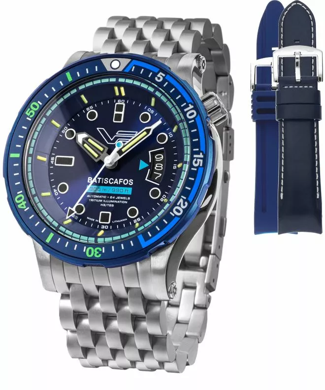 Часовник Мъжки Vostok Europe Batiscafos SET + 2 каишки Vostok NH35A-511E768-46302