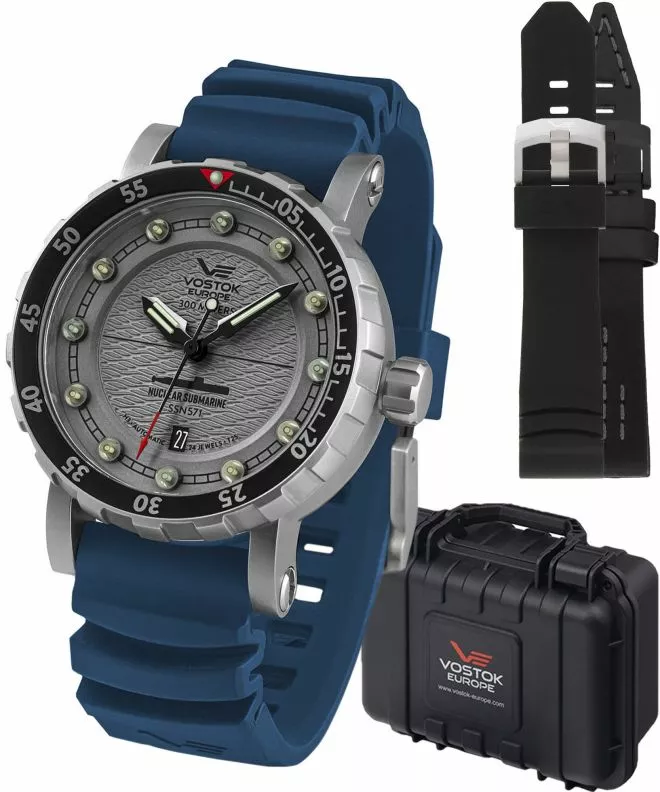 Часовник Мъжки Vostok Europe Nuclear Submarine Automatic Limited + 2 каишки Vostok NH35A-571A606-39120