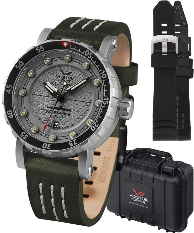 Часовник Мъжки Vostok Europe Nuclear Submarine Automatic Limited + 2 каишки Vostok NH35A-571A606-39250