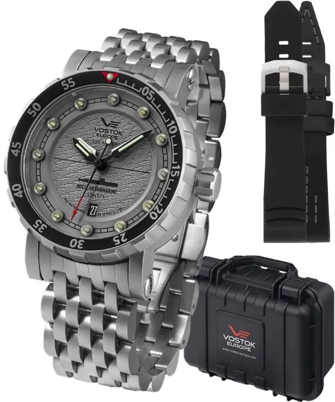 Часовник Мъжки Vostok Europe Nuclear Submarine Automatic Limited + 2 каишки Vostok NH35A-571A606-46197