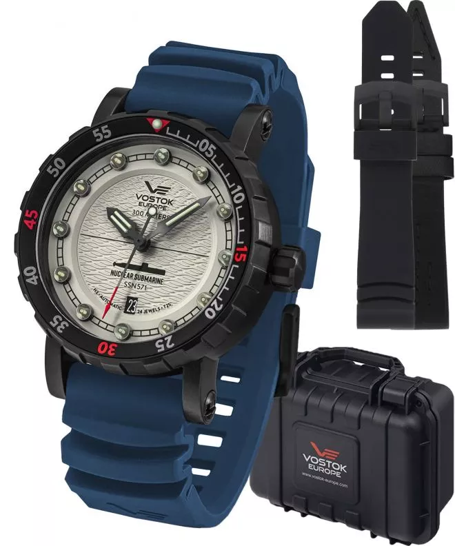 Часовник Мъжки Vostok Europe Nuclear Submarine Limited Edition + 2 каишки Vostok NH35A-571C607-39120