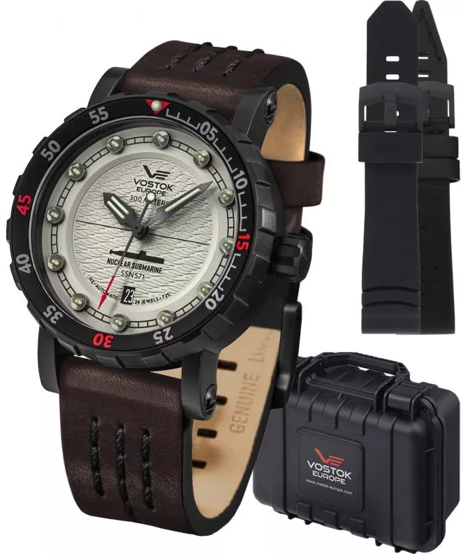 Часовник Мъжки Vostok Europe Nuclear Submarine Limited Edition + 2 каишки Vostok NH35A-571C607-39243