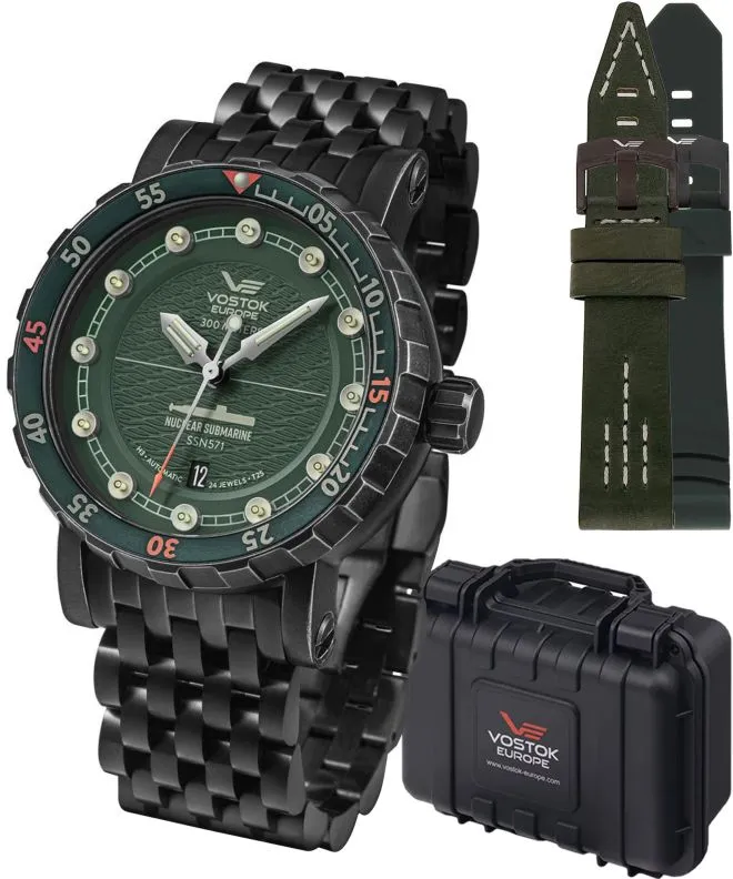 Часовник Мъжки Vostok Europe Nuclear Submarine Automatic Limited + 2 каишки Vostok NH35A-571F608-46319