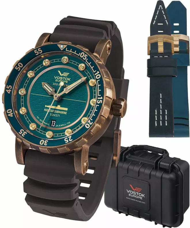 Часовник Мъжки Vostok Europe Nuclear Submarine Automatic Limited + 2 каишки Vostok NH35A-571O609-39205