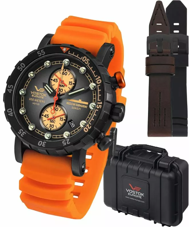 Часовник Мъжки Vostok Europe Nuclear Submarine Limited Edition + 2 каишки Vostok VK61-571C611-39168