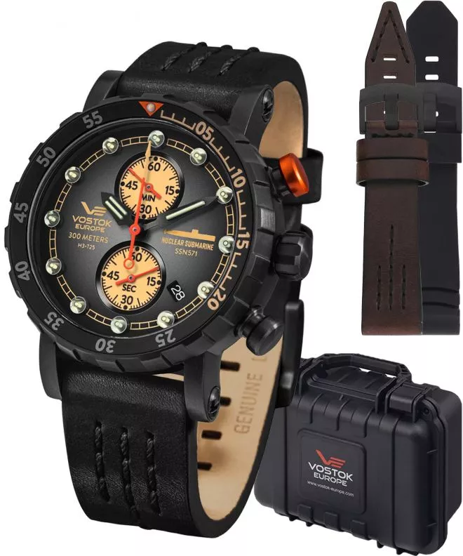 Часовник Мъжки Vostok Europe Nuclear Submarine Limited Edition + 2 каишки Vostok VK61-571C611-39236