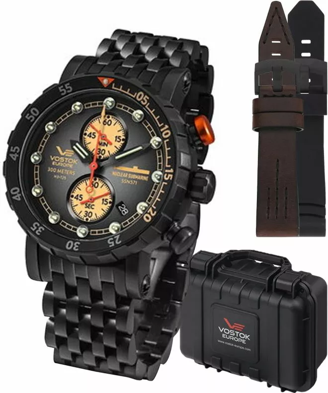 Часовник Мъжки Vostok Europe Nuclear Submarine Limited Edition + 2 каишки Vostok VK61-571C611-46319
