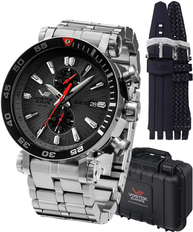 Часовник Мъжки Vostok Europe Energia Rocket Chrono Limited Edition + 2 каишки Vostok VK61-575A588-31995