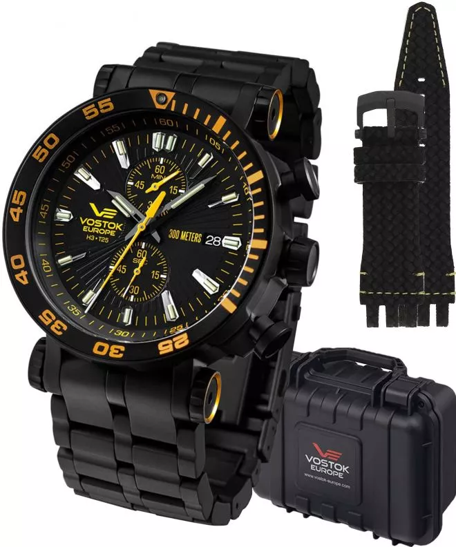 Часовник Мъжки Vostok Europe Energia Rocket Chrono Limited Edition + 2 каишки Vostok VK61-575C589-42854