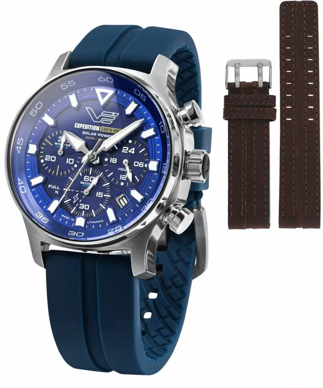Часовник Мъжки Vostok Europe Expedition South Pole Solar Chronograph SET + каишка Vostok VR42-592A762-47132