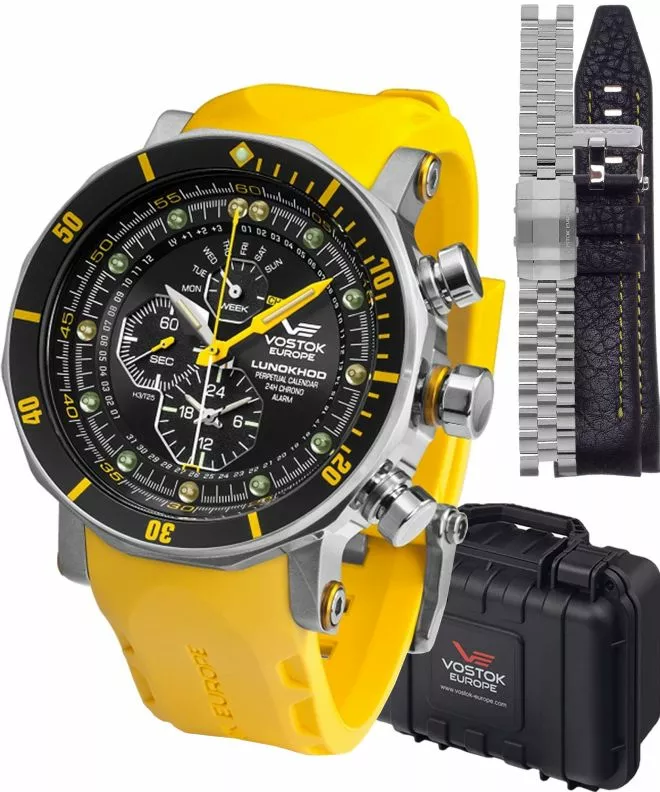 Часовник Мъжки Vostok Europe Lunokhod-2 Chrono Limited Edition + 2 каишки Vostok YM86-620A505-38376
