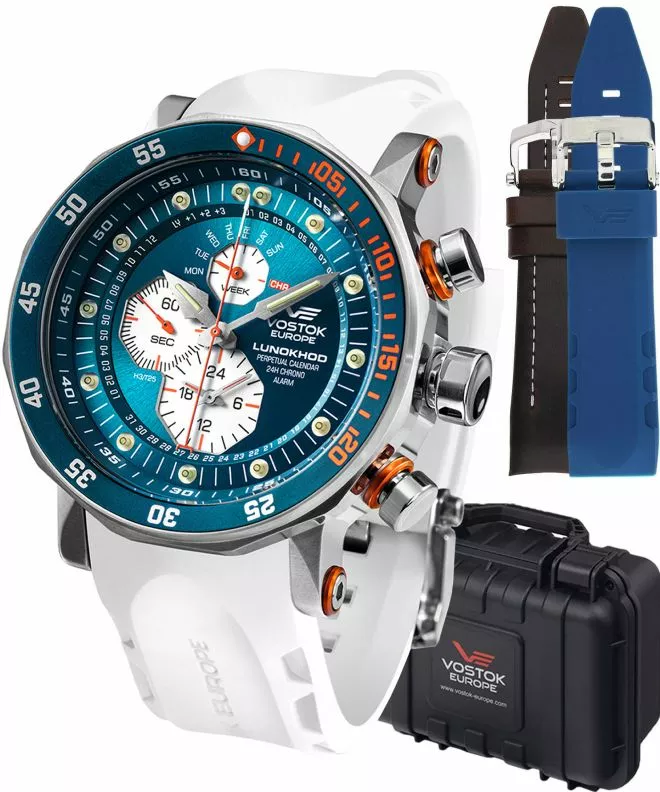 Часовник Мъжки Vostok Europe Lunokhod-2 Chrono Limited Edition + 2 каишки Vostok YM86-620A636-42403